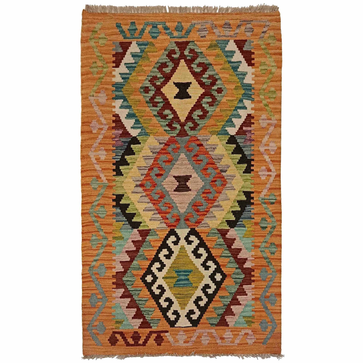 Handmade Vegetable Kilim 2' 7" x 4' 1" (ft) - No. P35300