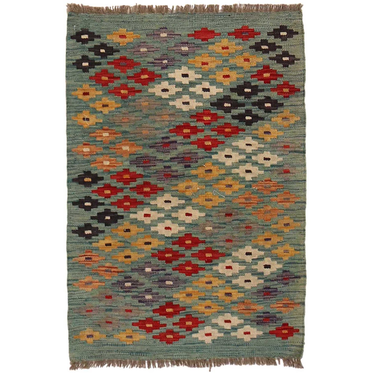 Handmade Vegetable Kilim 2' 1" x 3' 2" (ft) - No. P35303