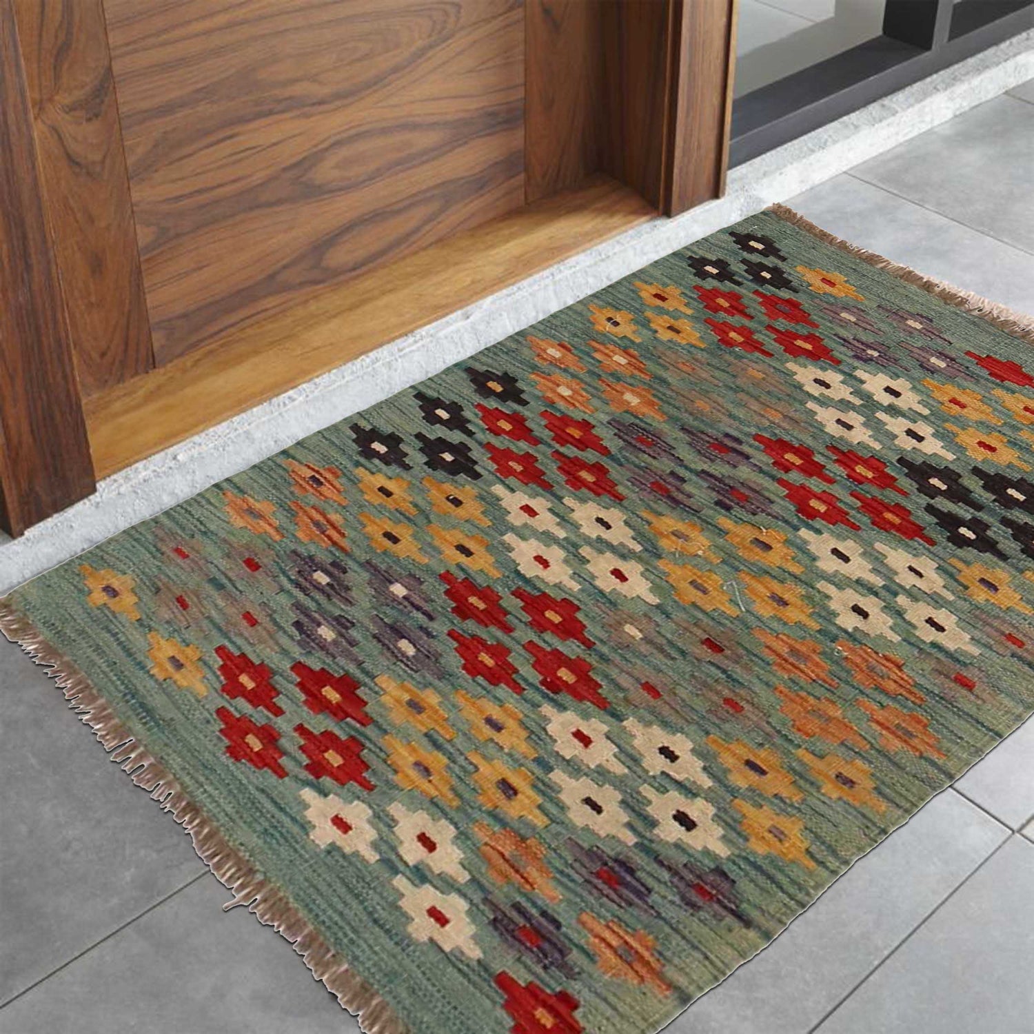 Handmade Vegetable Kilim 2' 1" x 3' 2" (ft) - No. P35303