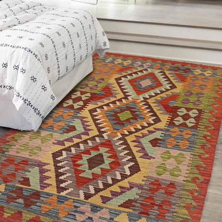 Handmade Vegetable Kelim 3' 3"  x 5' 1" (ft) - No. P35317