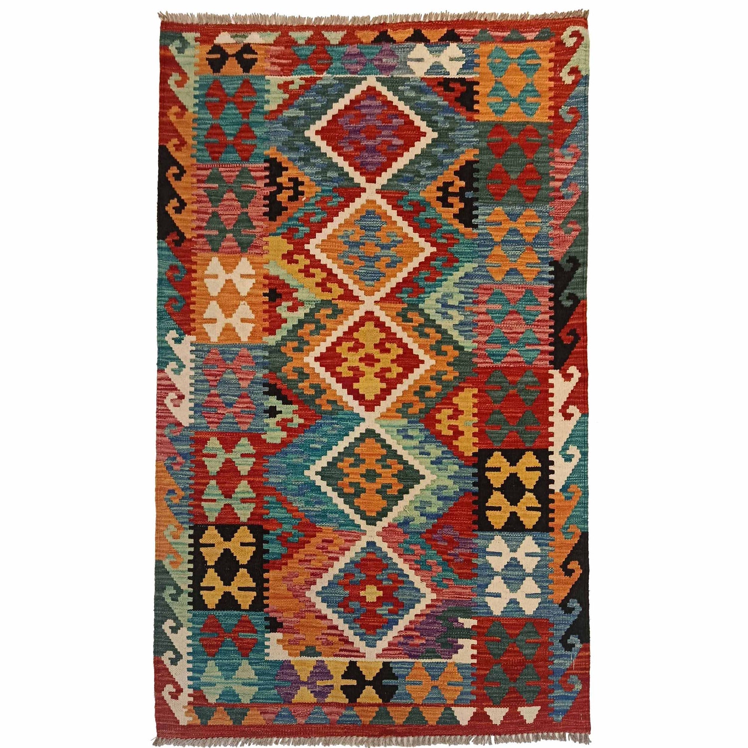 Handmade Vegetable Kilim 3' 3"  x 5' 0" (ft) - No. P35318