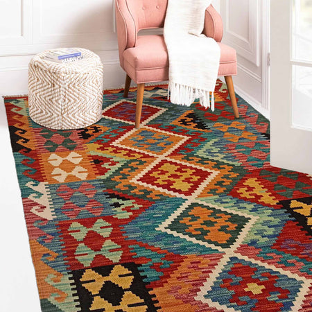Handmade Vegetable Kilim 3' 3"  x 5' 0" (ft) - No. P35318