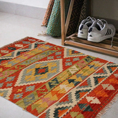 Handmade Vegetable Kelim 2' 2" x 2' 9" (ft) - No. P35323