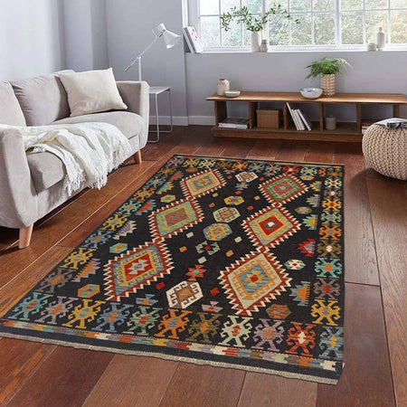 Handmade Vegetable Kilim 5' 0" x 6' 7" (ft) - No. P35334