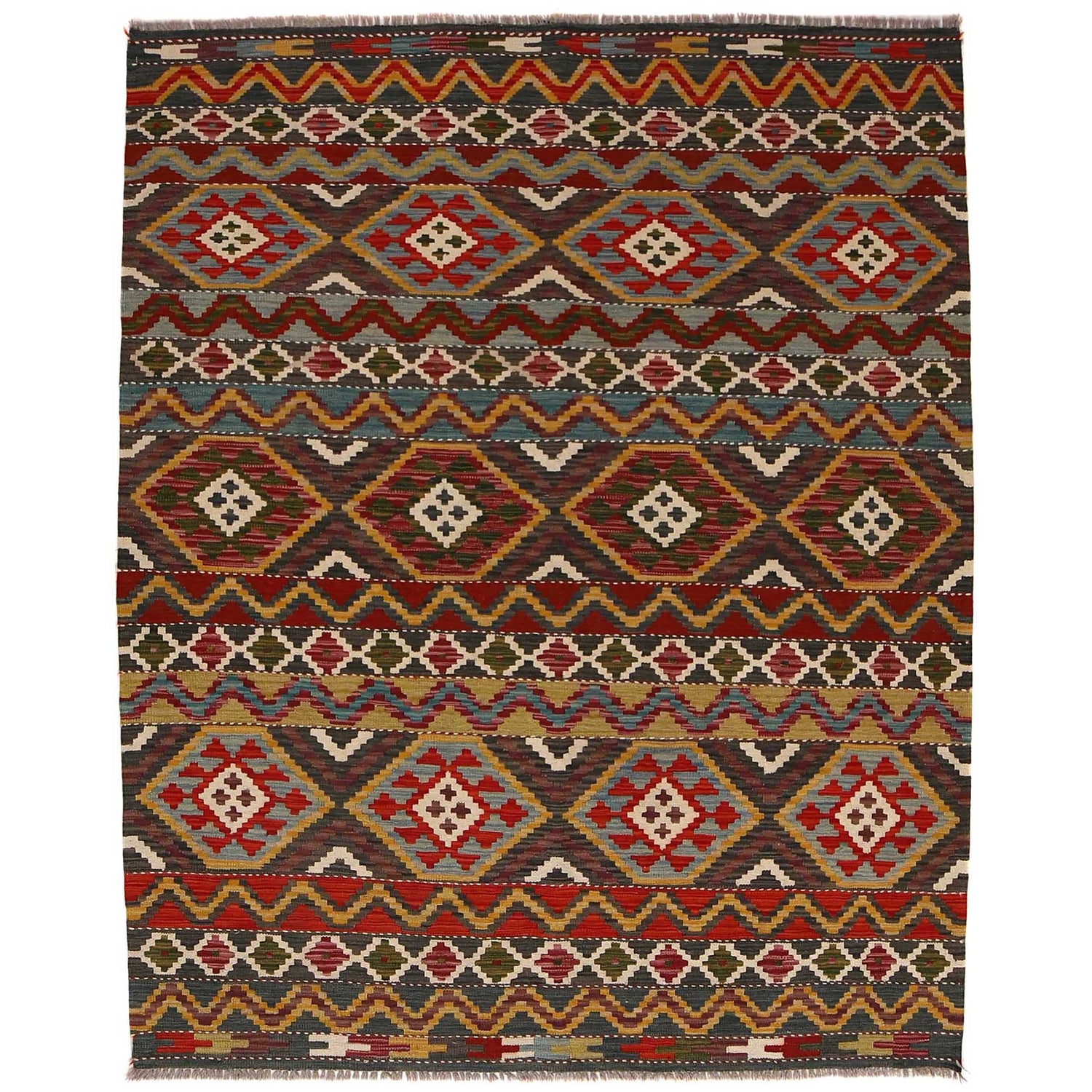 Handmade Vegetable Kilim 5' 0 x 6' 4 (ft) - No. P35337