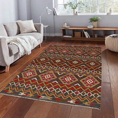 Handmade Vegetable Kilim 5' 0 x 6' 4 (ft) - No. P35337