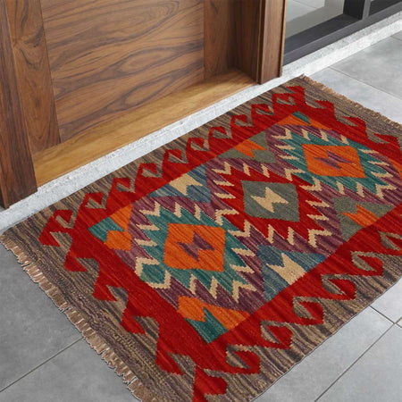 Handmade Vegetable Kilim 2' 1" x 2' 11" (ft) - No. P35363