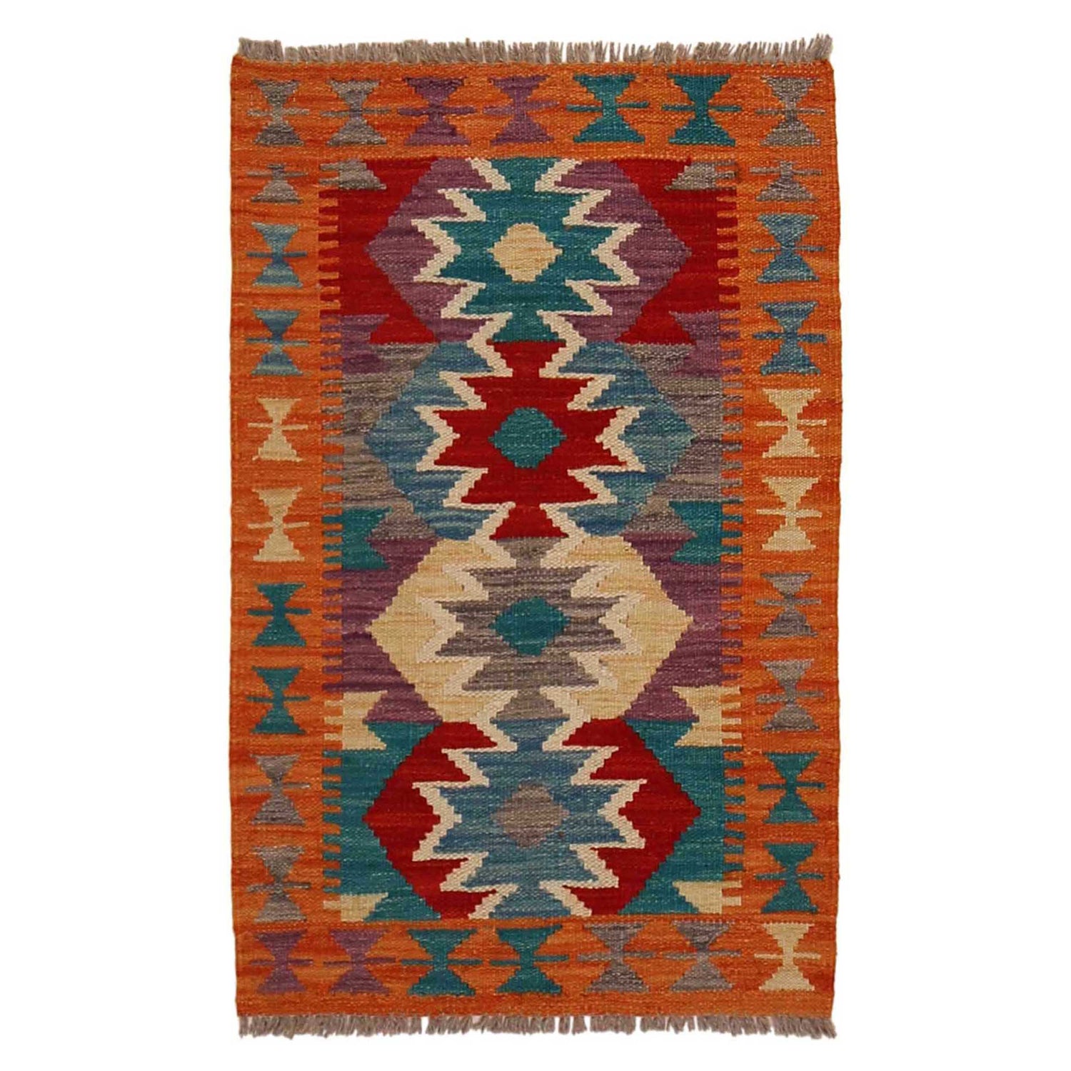 Handmade Vegetable Kilim 2' 1" x 3' 2" (ft) - No. P35369