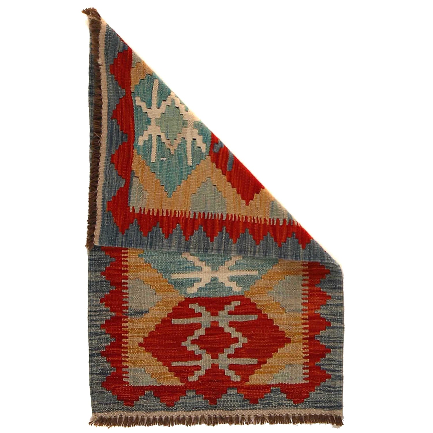 Handmade Vegetable Kelim 1' 11" x 3' 1" (ft) - No. P35370