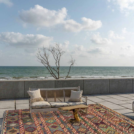 Handmade Vegetable Kilim 8' 2 x 11' 2 (ft) - No. P35384