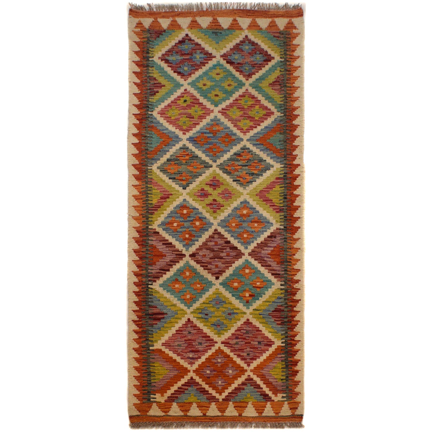 Vegetable Kilim Runner 2' 6" x 6' 7" (ft)- No. P35501