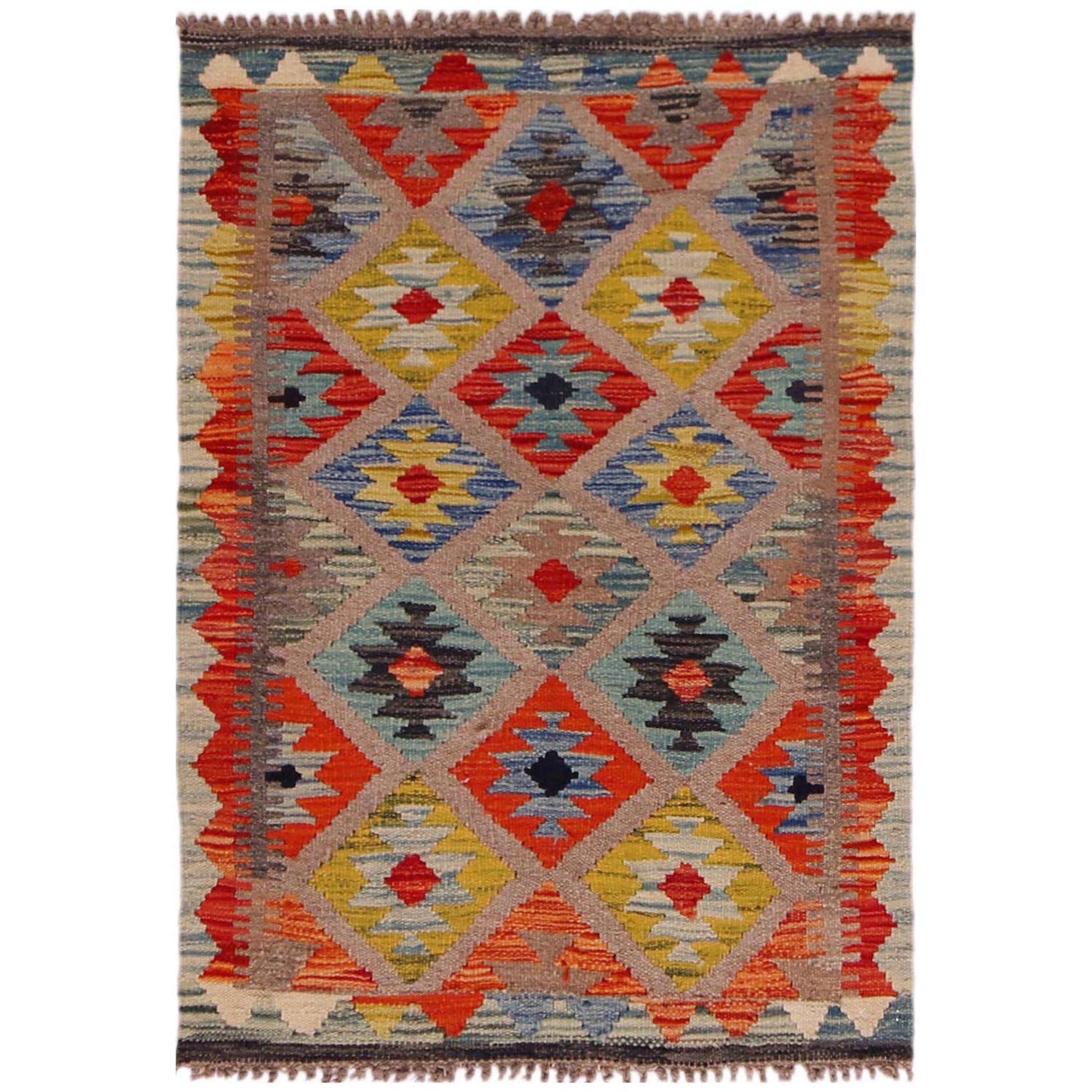 Handmade Vegetable Kilim 2' 5" x 3' 5" (ft) - No. P35611