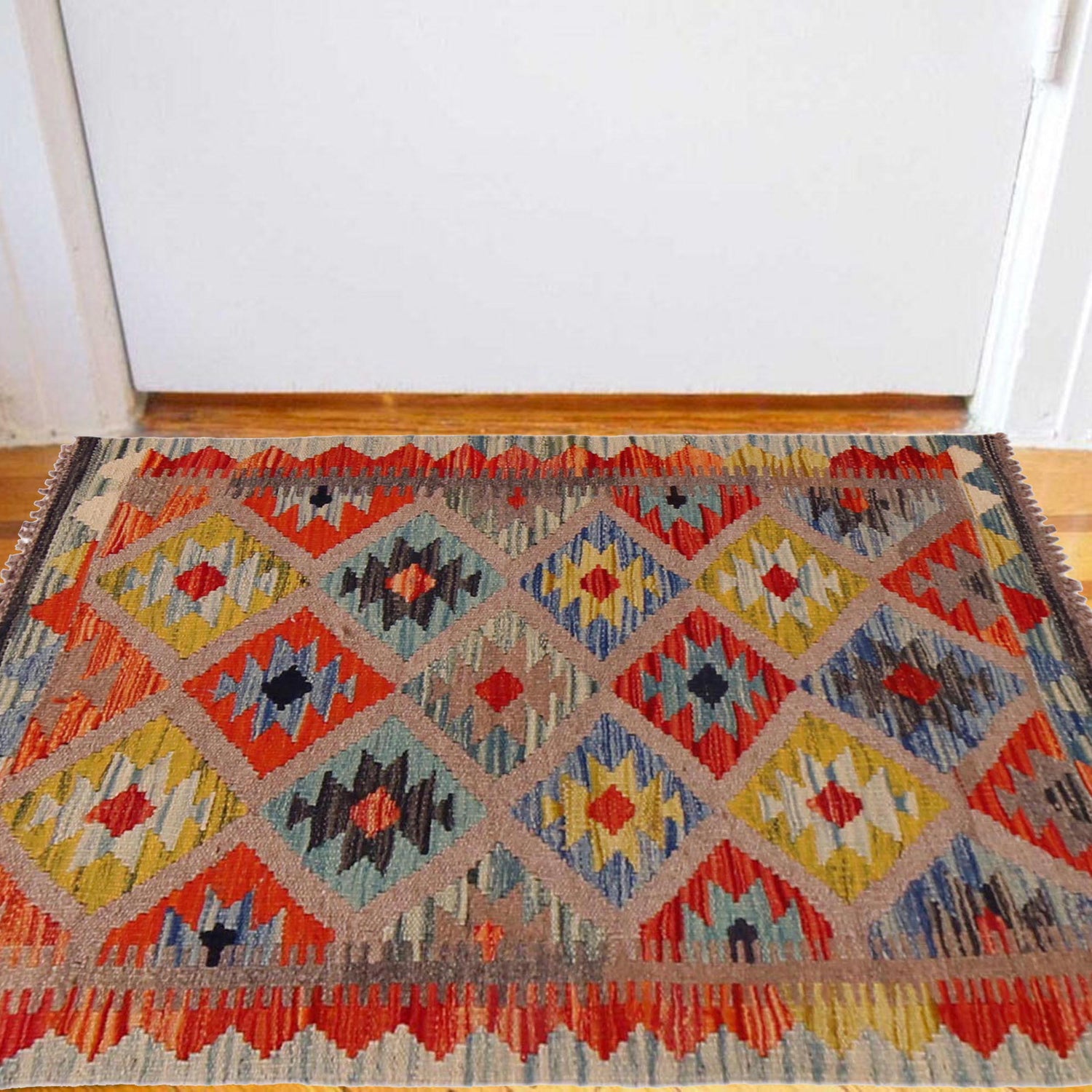 Handmade Vegetable Kilim 2' 5" x 3' 5" (ft) - No. P35611