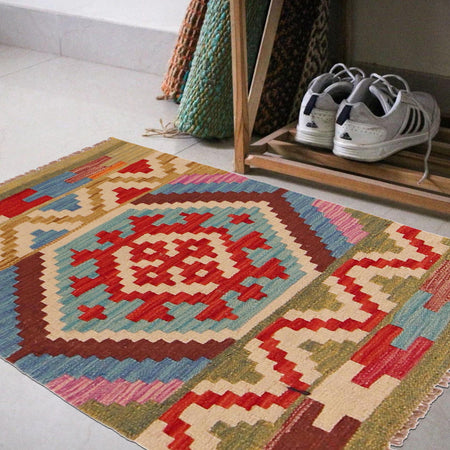 Handmade Vegetable Kelim 2' 2" x 2' 11" (ft) - No. P35612