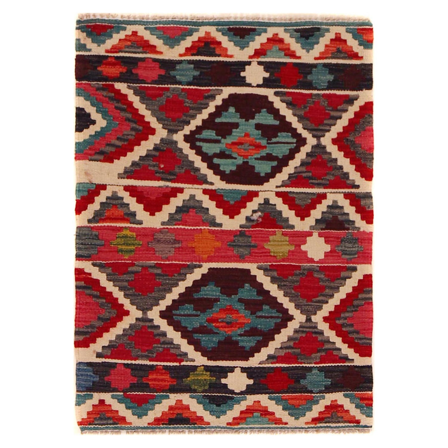 Handmade Vegetable Kilim 2' 2" x 3' 1" (ft) - No. P35615