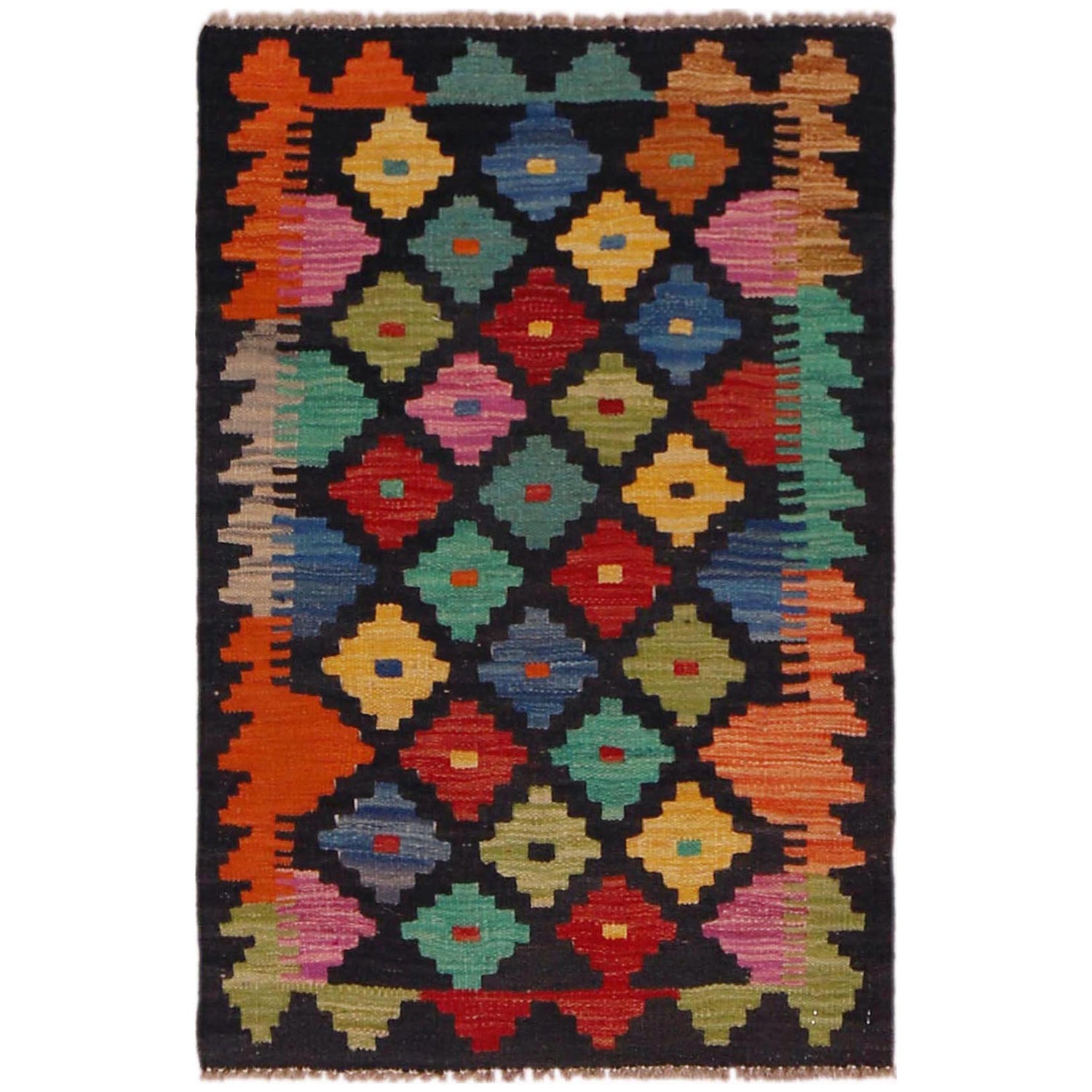 Handmade Vegetable Kilim 2' 0" x 3' 0" (ft) - No. P35620