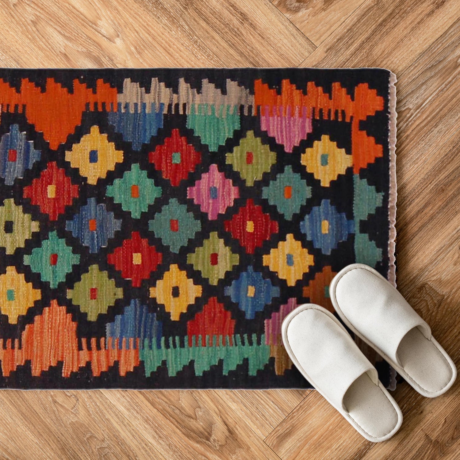Handmade Vegetable Kilim 2' 0" x 3' 0" (ft) - No. P35620