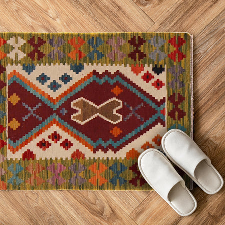 Handmade Vegetable Kilim 2' 2" x 3' 2" (ft) - No. P35626