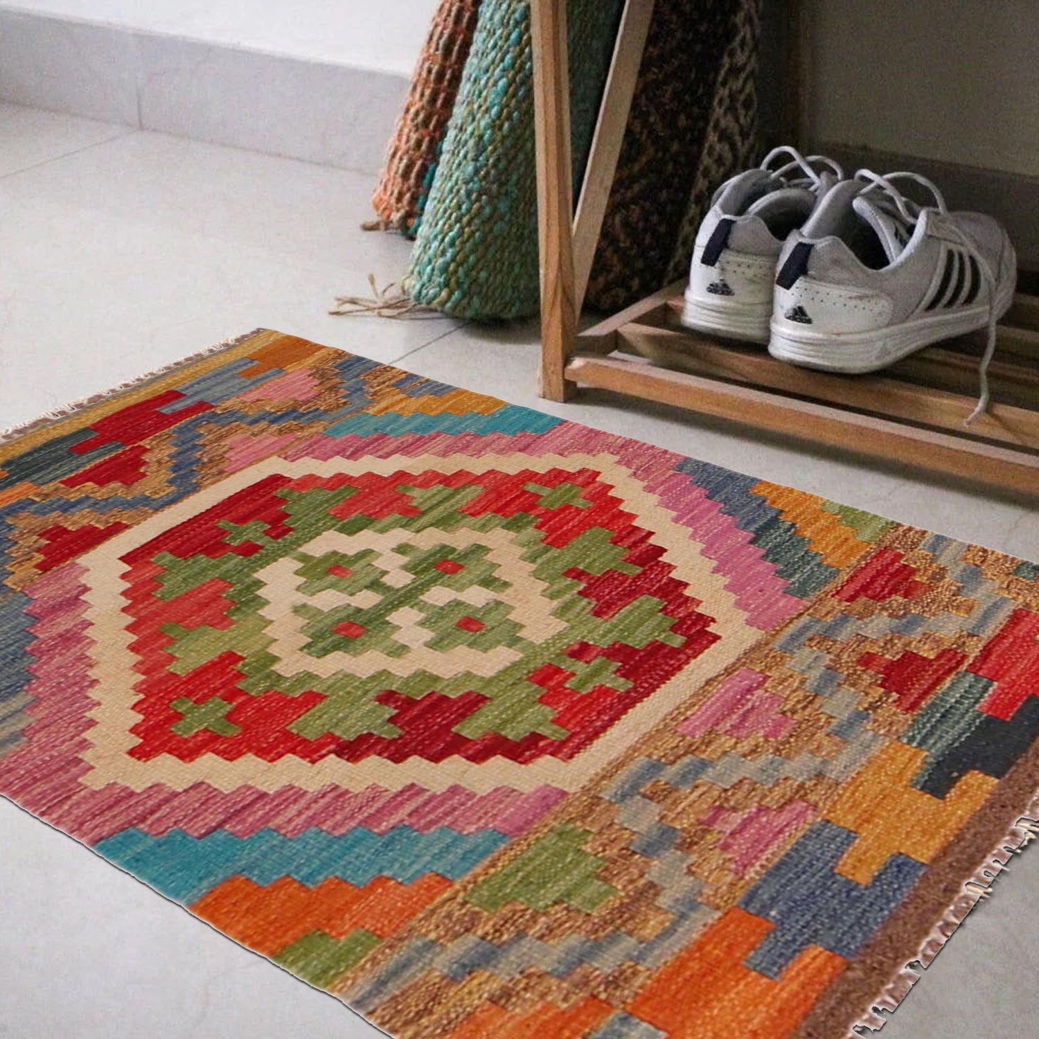 Handmade Vegetable Kilim 2' 2" x 3' 0" (ft) - No. P35630