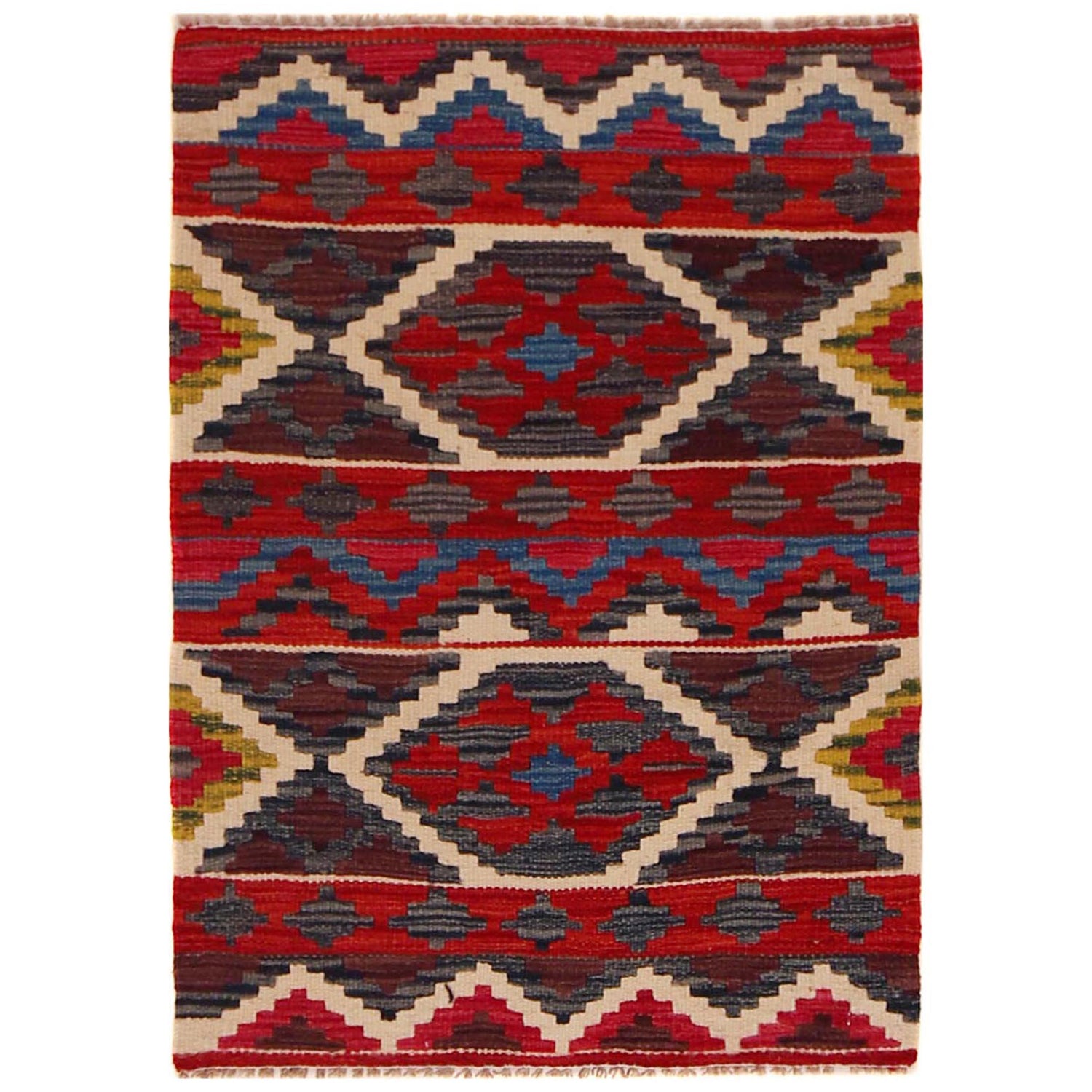 Handmade Vegetable Kilim 2' 1" x 2' 11" (ft) - No. P35637