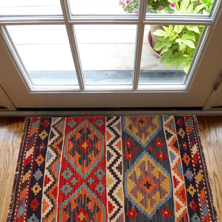 Handmade Vegetable Kilim 1' 11" x 3' 2" (ft) - No. P35639