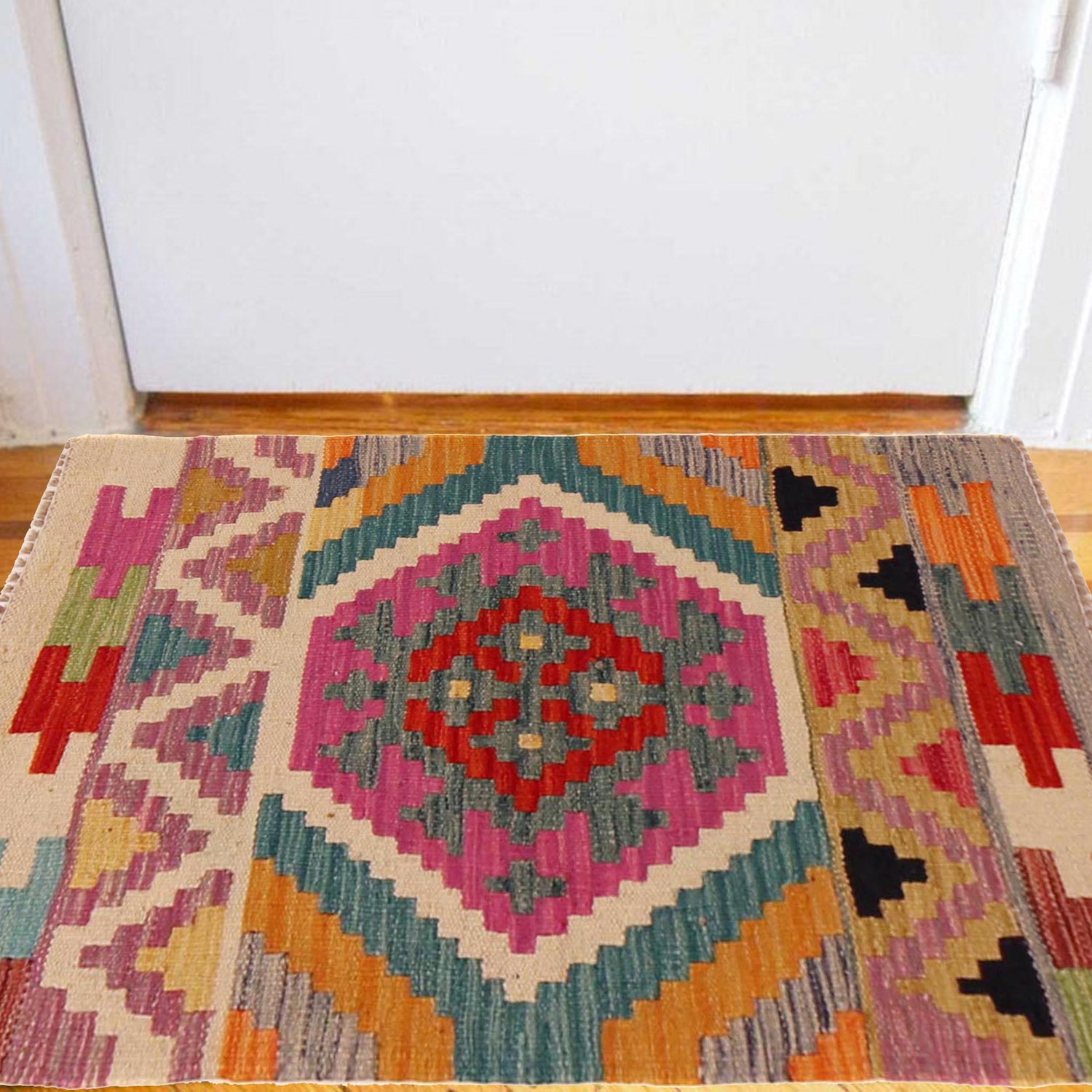 Handmade Vegetable Kelim 2' 1" x 3' 0" (ft) - No. P35641