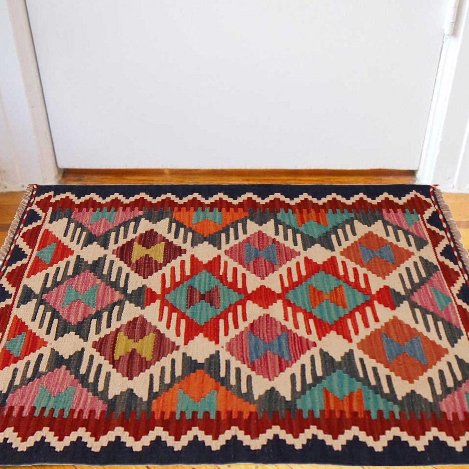 Handmade Vegetable Kilim 2' 1" x 3' 0" (ft) - No. P35660