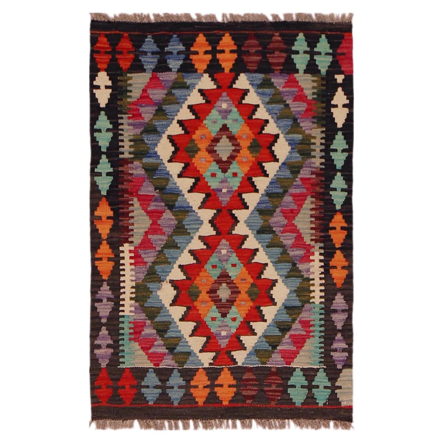 Handmade Vegetable Kelim 2' 0" x 2' 11" (ft) - No. P35664