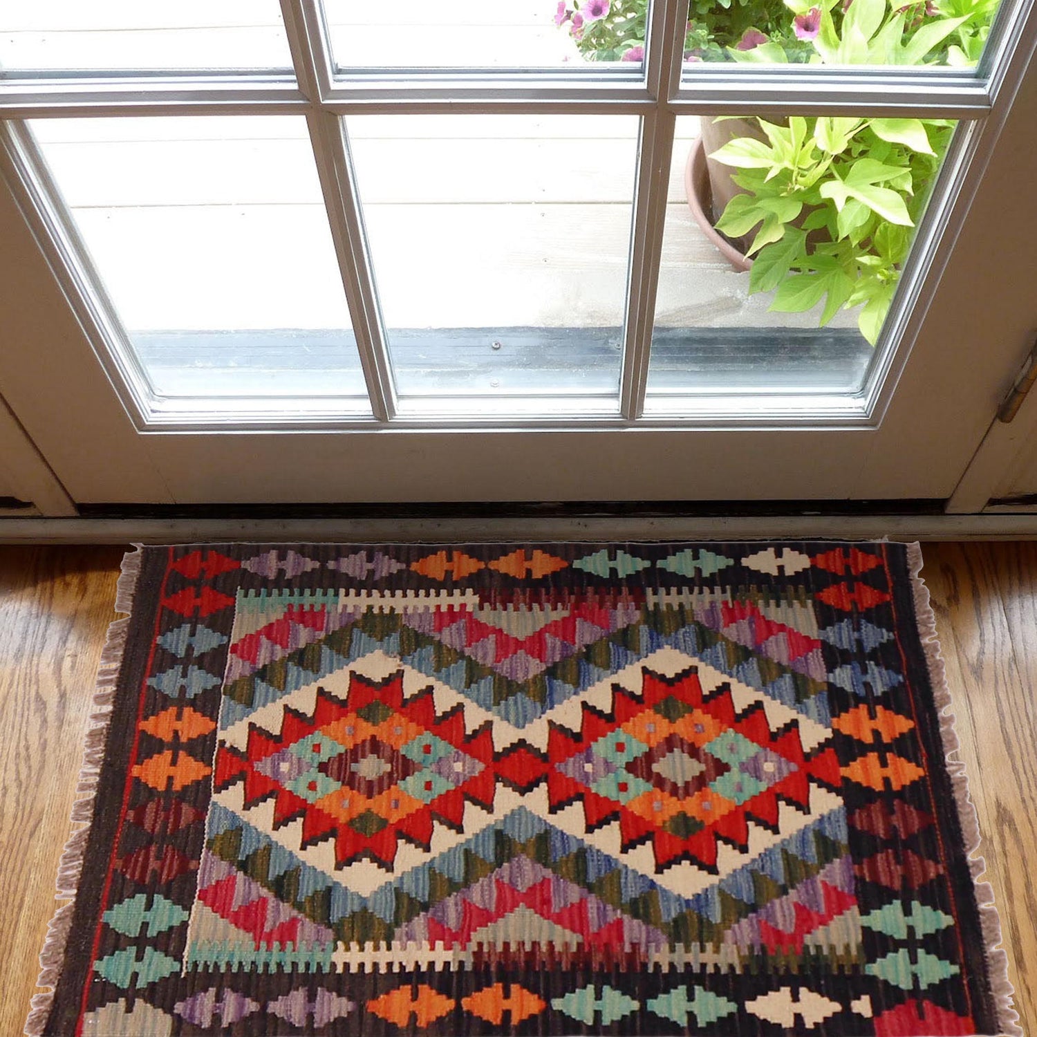 Handmade Vegetable Kelim 2' 0" x 2' 11" (ft) - No. P35664