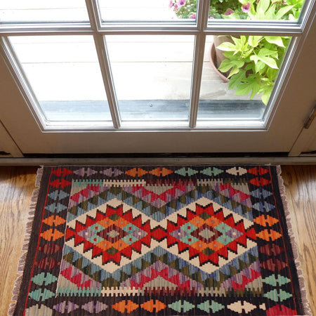 Handmade Vegetable Kelim 2' 0" x 2' 11" (ft) - No. P35664