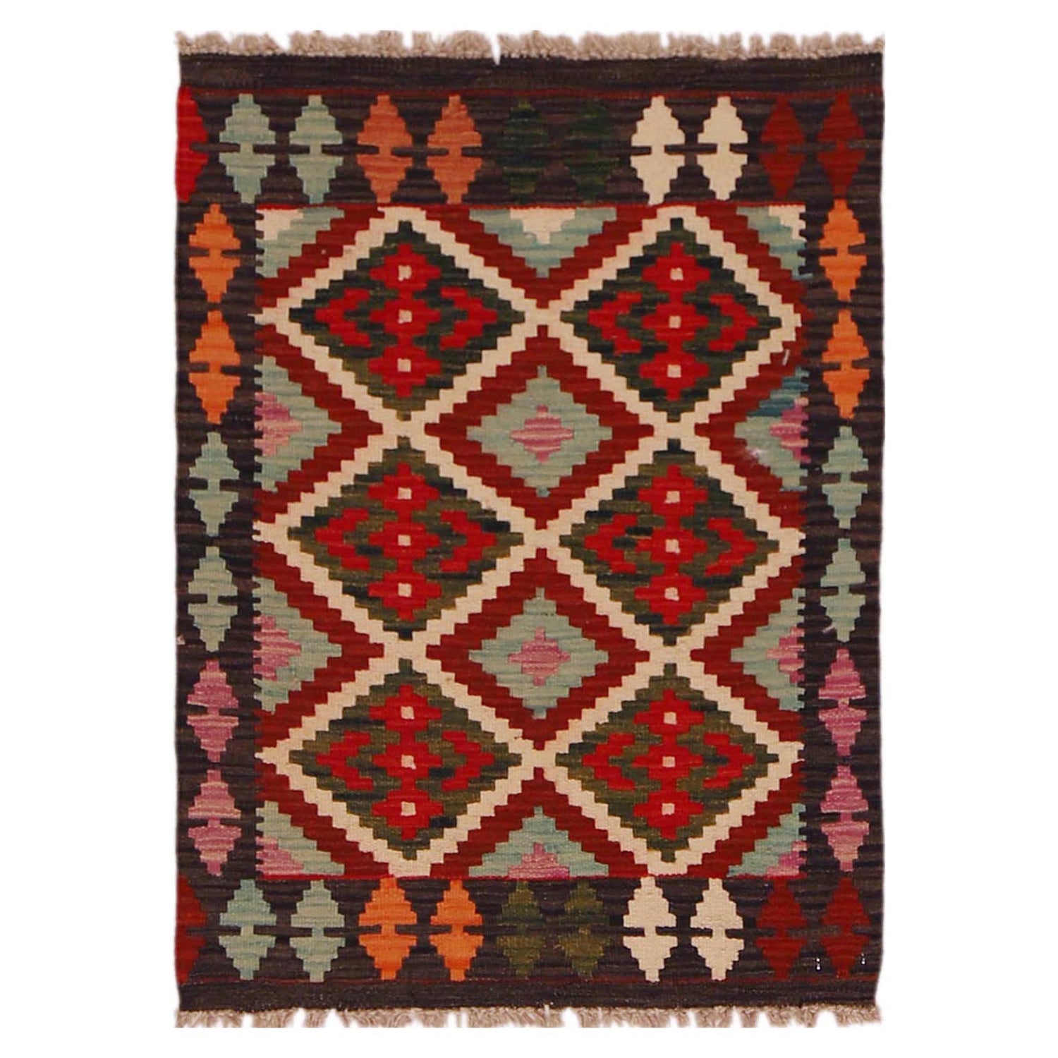 Handmade Vegetable Kilim 2' 1" x 2' 10" (ft) - No. P35665