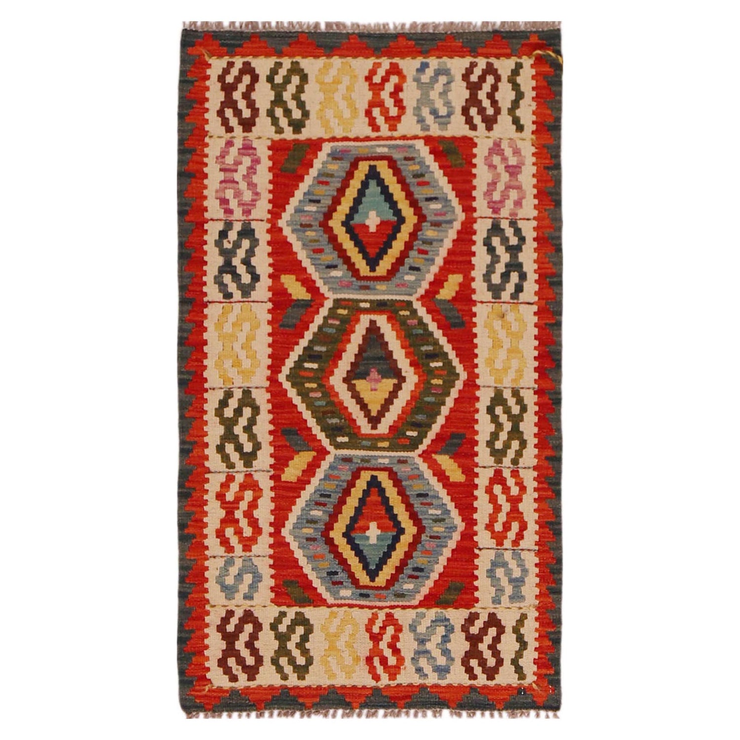 Handmade Vegetable Kilim 2' 0" x 3' 7" (ft) - No. P35667