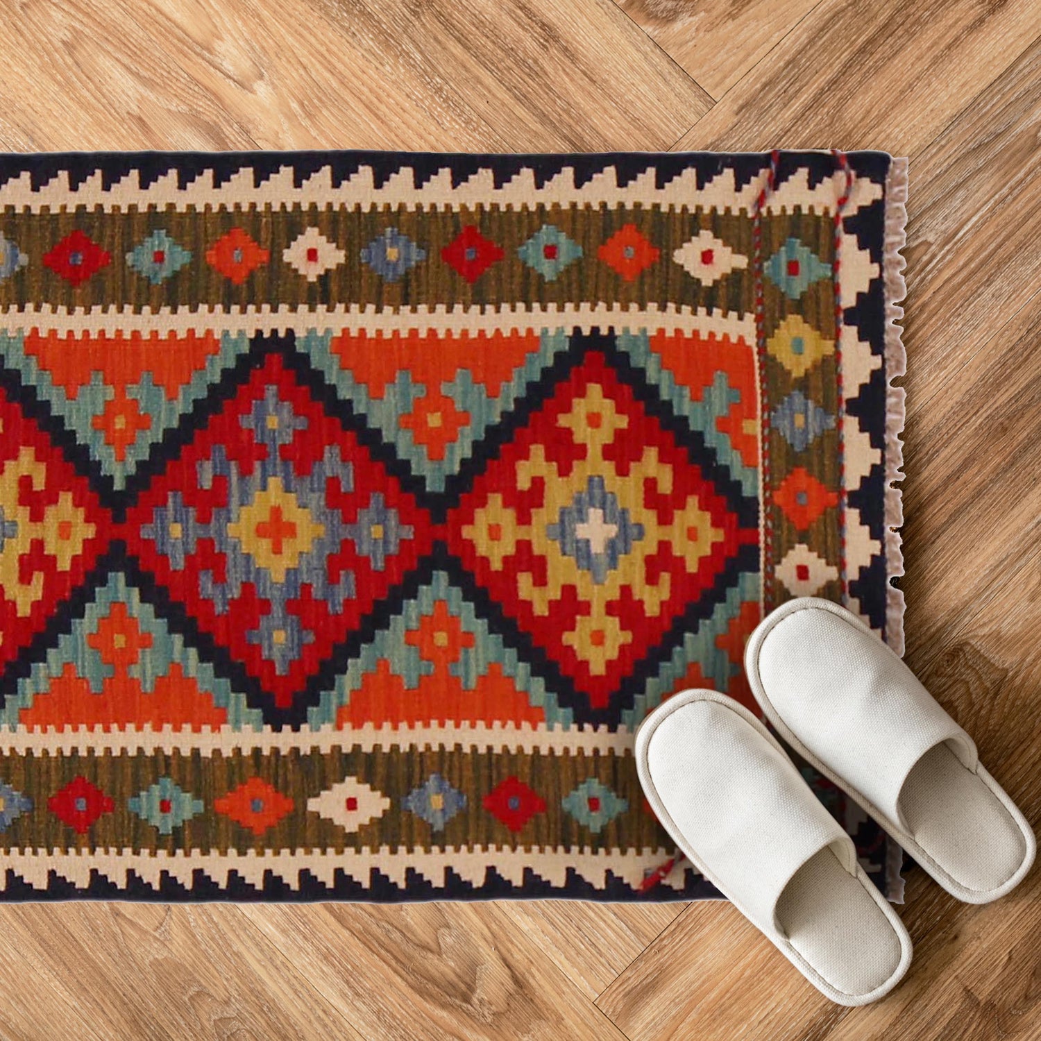 Handmade Vegetable Kilim 2' 0" x 3' 6" (ft) - No. P35669