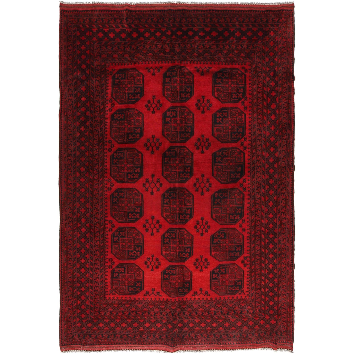 Traditional Red Fil pa Carpet 6' 11" x 10' 1" (ft) - No. P35679