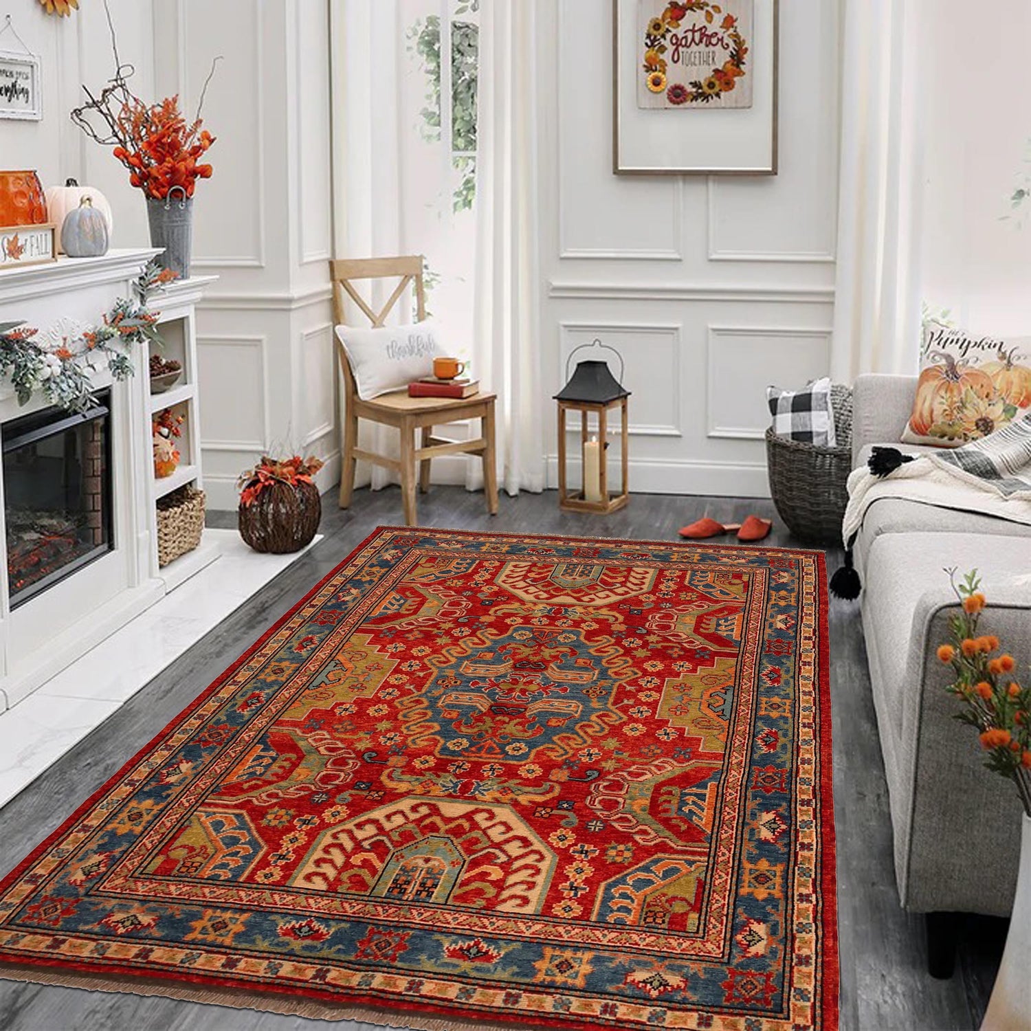 Handmade Sherazi Rug 4' 10" x 6' 8" (ft) - No. P35683