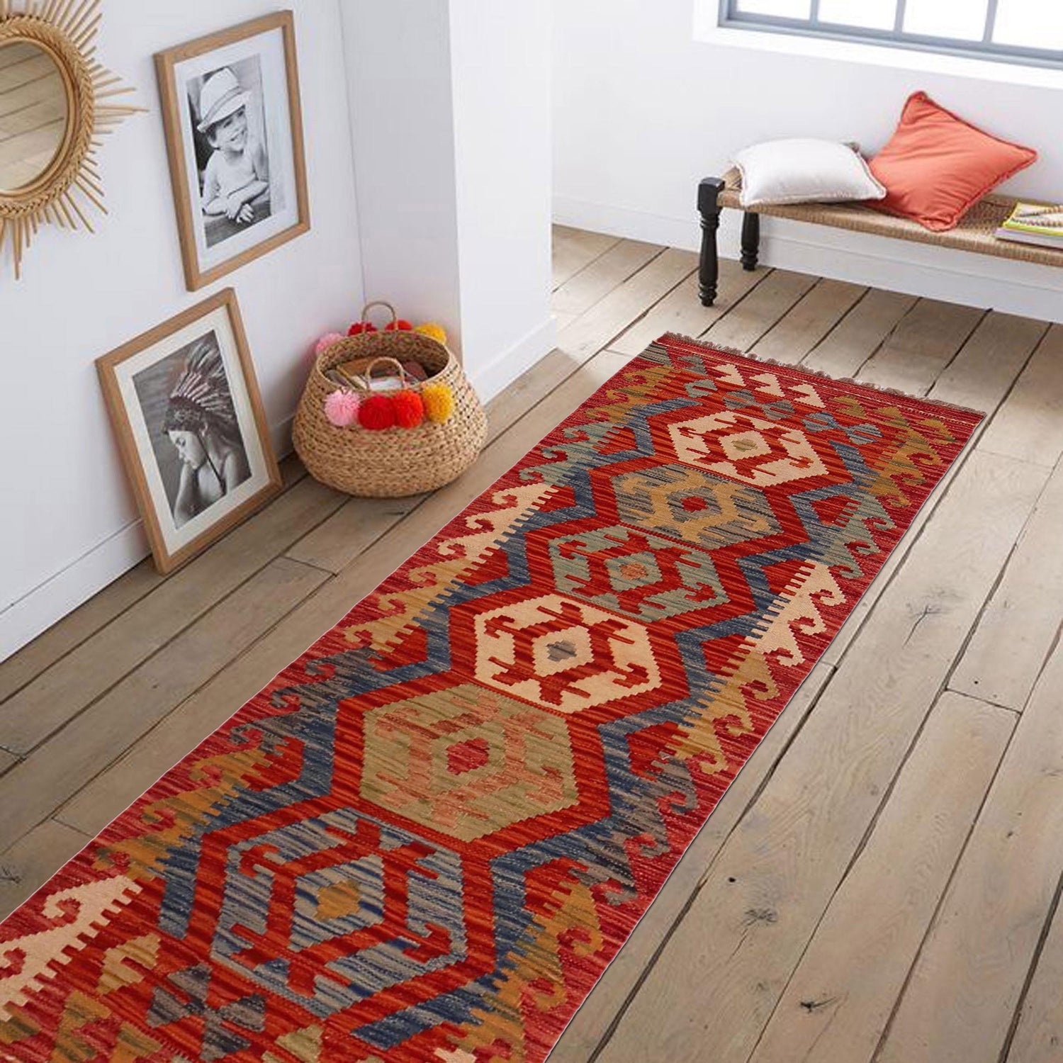 Vegetable Kilim Runner 1' 10" x 4' 10" (ft)- No. P35687