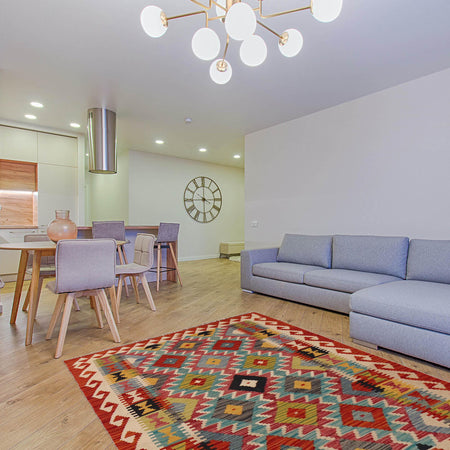 Handmade Vegetable Kelim 3' 3" x 5" 0" (ft) - No. P35689