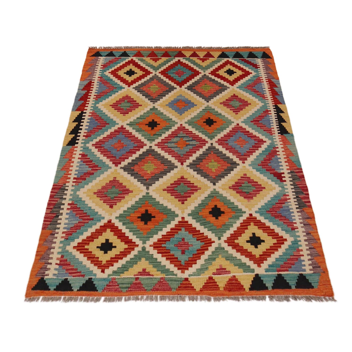 Handmade Vegetable Kilim 3' 5" x 5" 0" (ft) - No. P35690