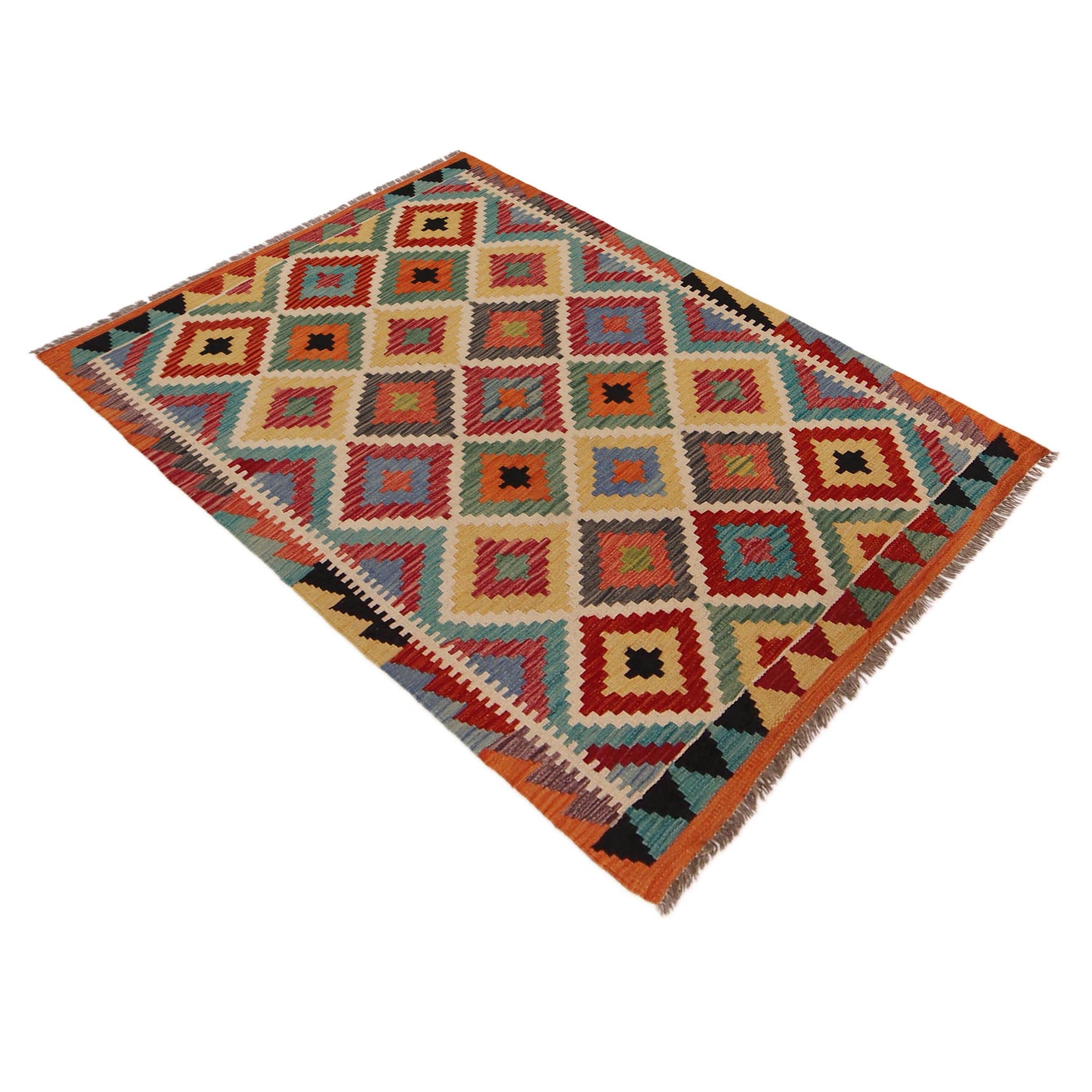 Handmade Vegetable Kilim 3' 5" x 5" 0" (ft) - No. P35690