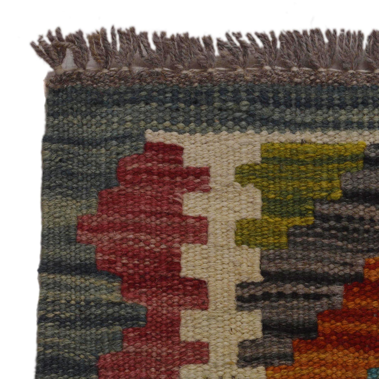 Handmade Vegetable Kelim 3' 3" x 4" 9" (ft) - No. P35691