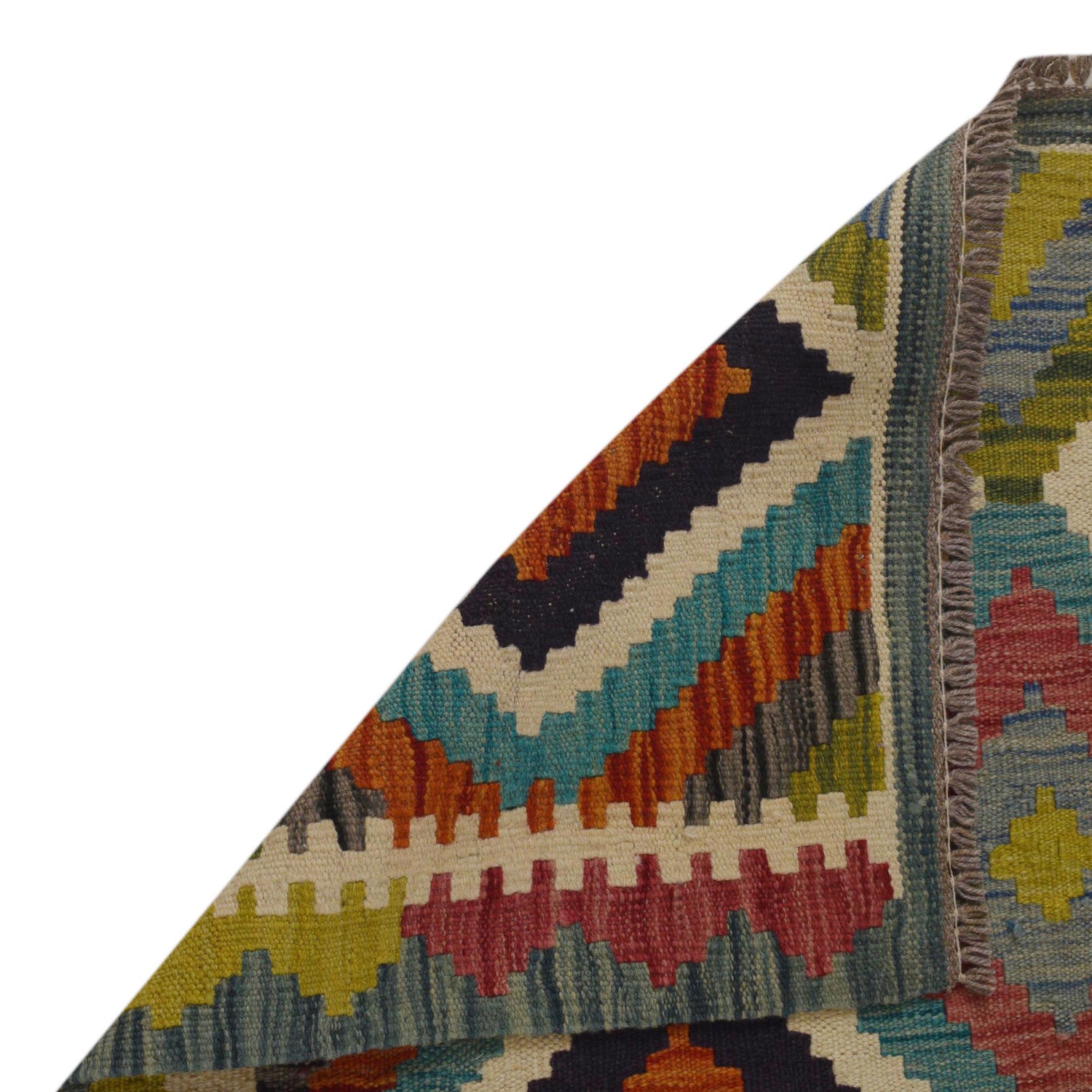 Handmade Vegetable Kelim 3' 3" x 4" 9" (ft) - No. P35691