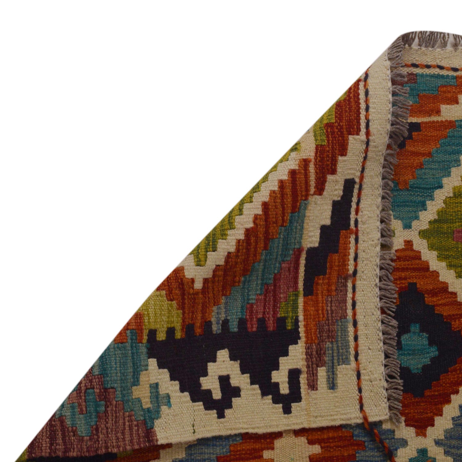 Handmade Vegetable Kilim 3' 2" x 4" 9" (ft) - No. P35694