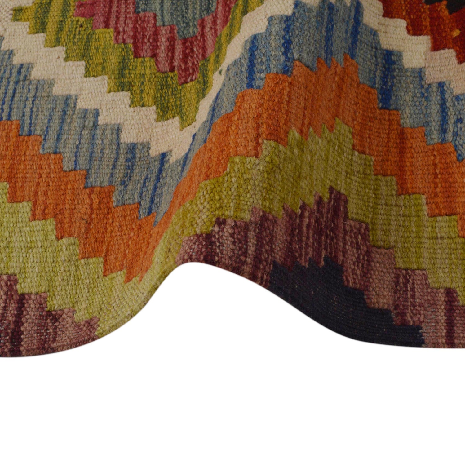 Handmade Vegetable Kelim 3' 5" x 4" 8" (ft) - No. P35695