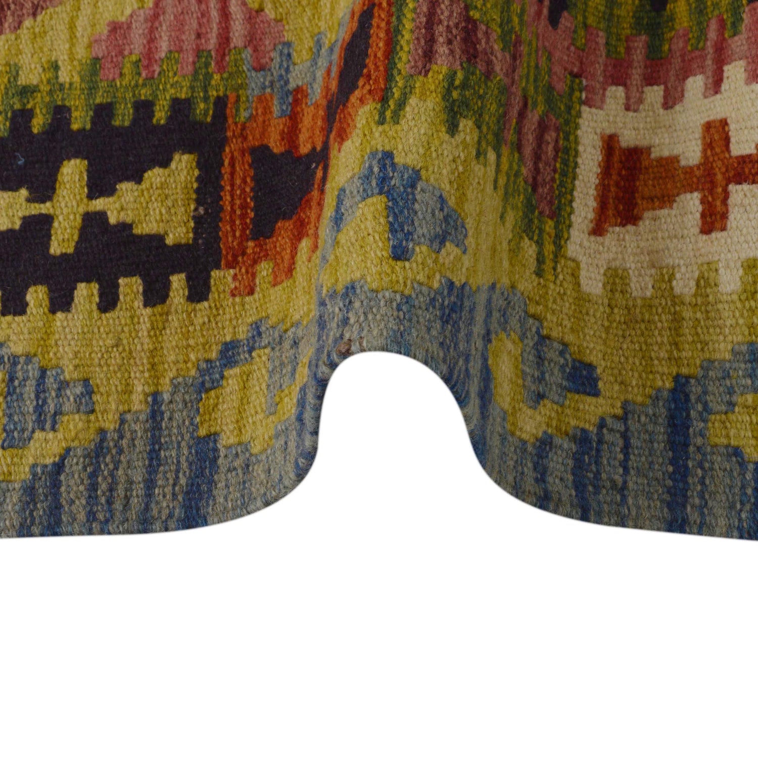 Handmade Vegetable Kilim 3' 3" x 4" 11" (ft) - No. P35696