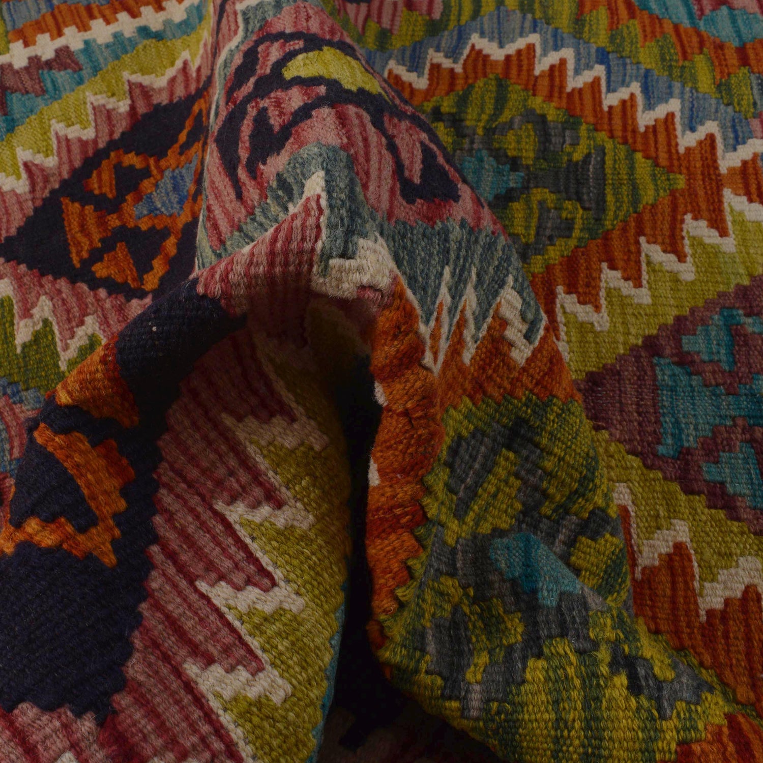 Handmade Vegetable Kelim 3' 4" x 4" 11" (ft) - No. P35697