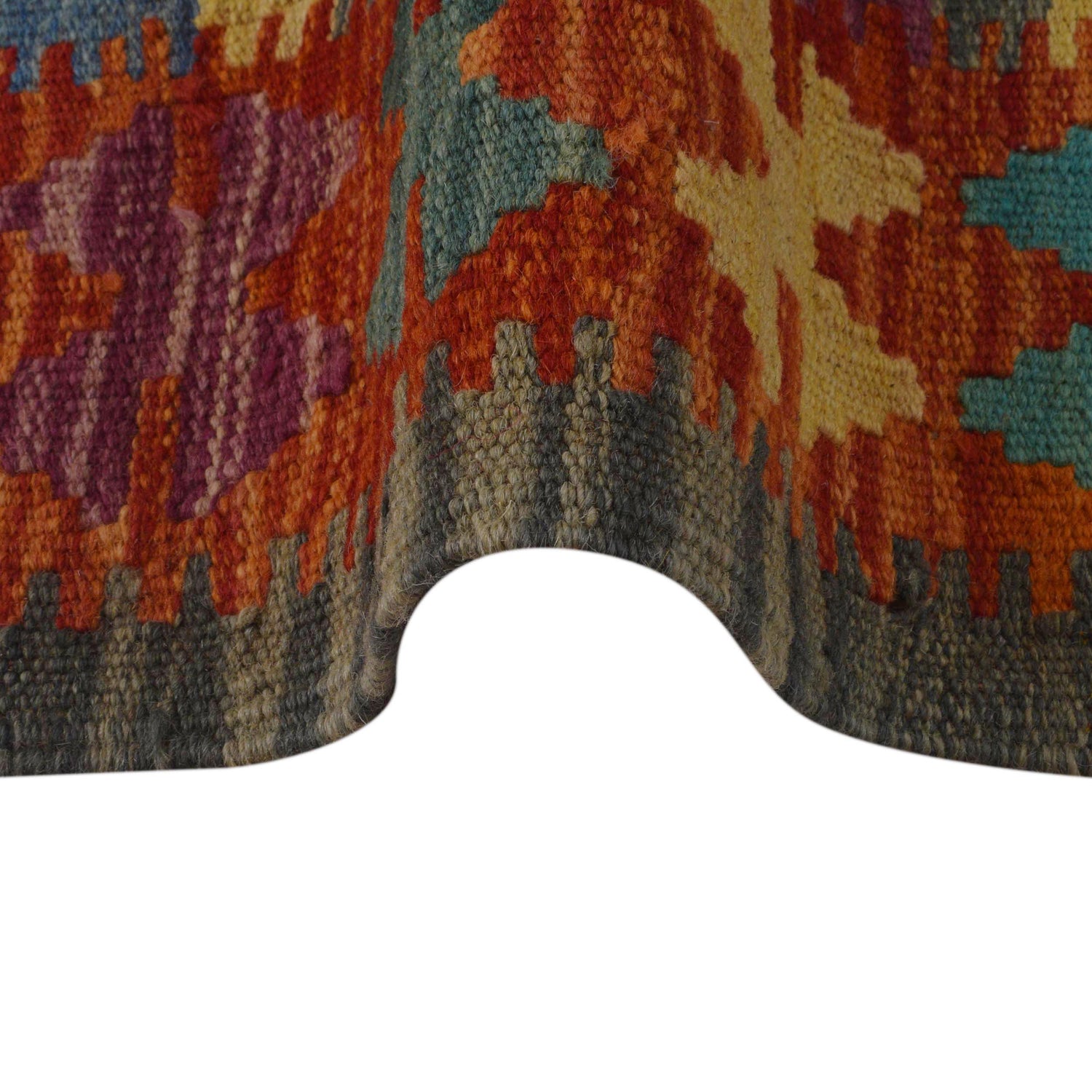 Handmade Vegetable Kilim 3' 4" x 4" 9" (ft) - No. P35698