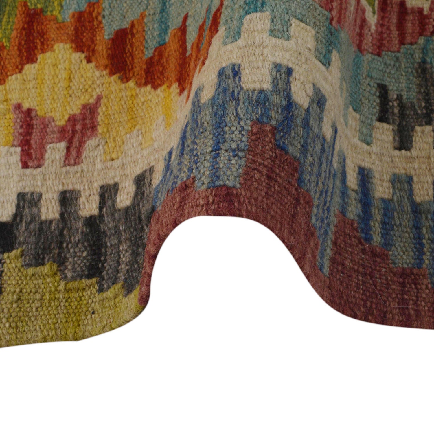 Handmade Vegetable Kilim 3' 4" x 5" 0" (ft) - No. P35700