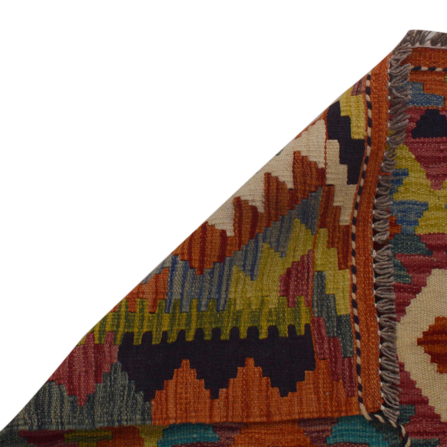 Handmade Vegetable Kilim 3' 3" x 4" 9" (ft) - No. P35702