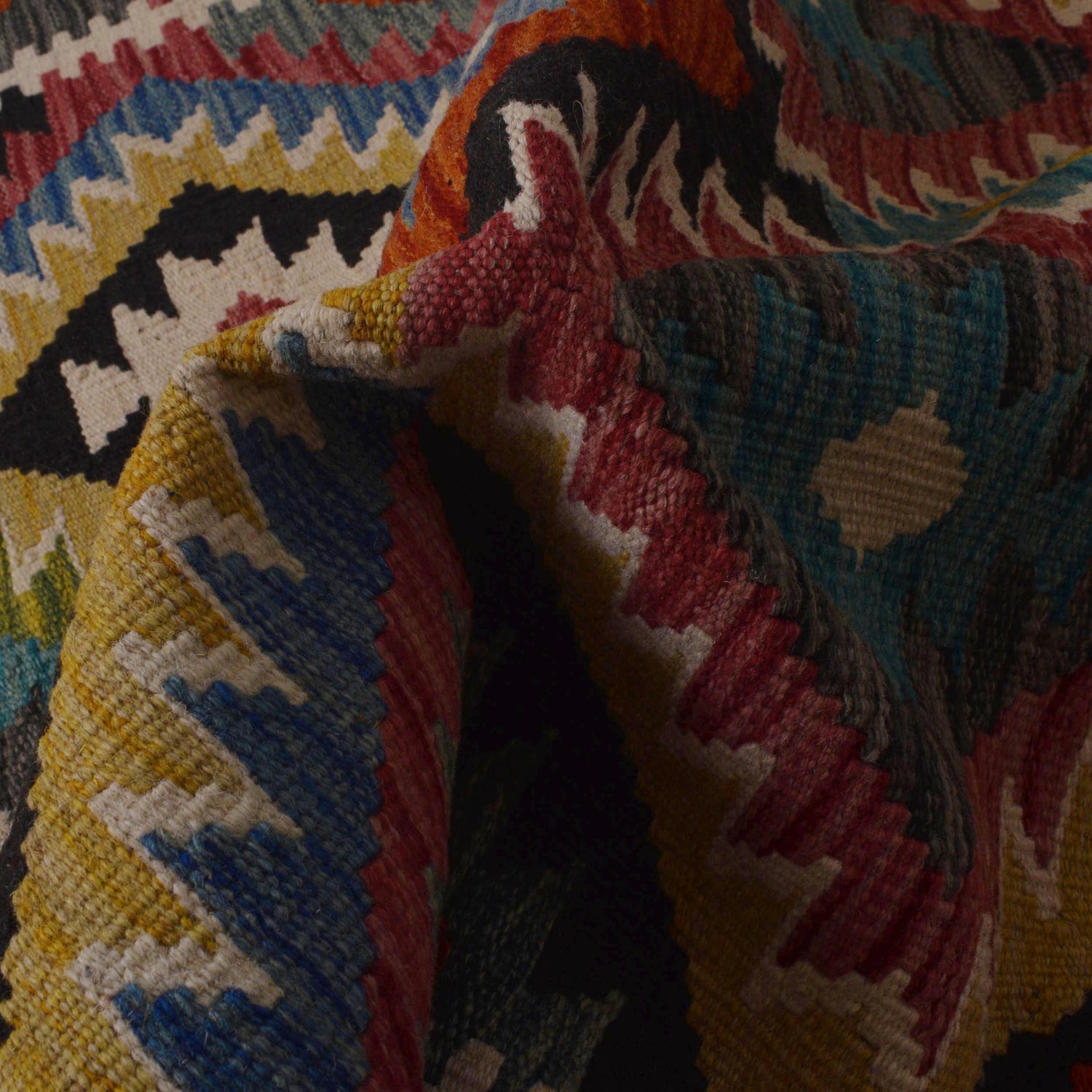 Handmade Vegetable Kilim 3' 3" x 4" 9" (ft) - No. P35705