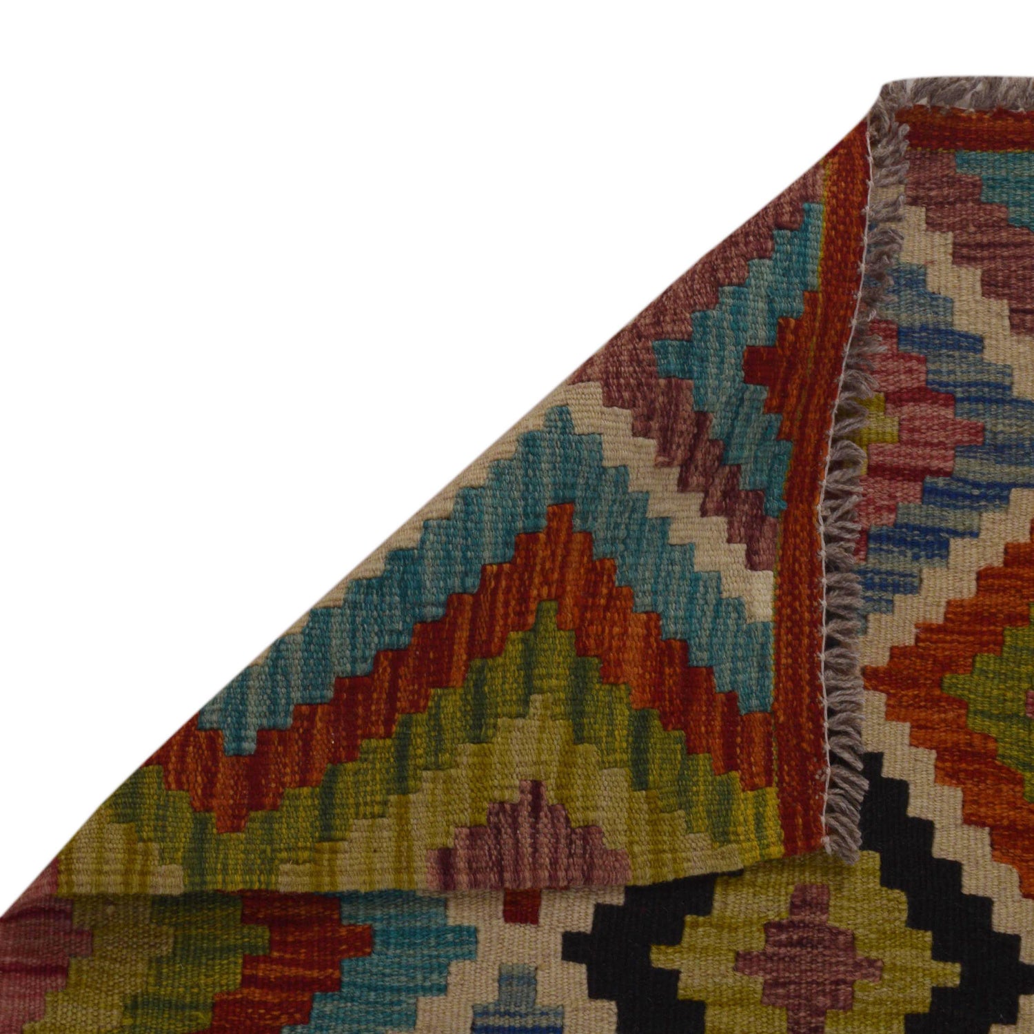 Handmade Vegetable Kilim 3' 4" x 4" 11" (ft) - No. P35707
